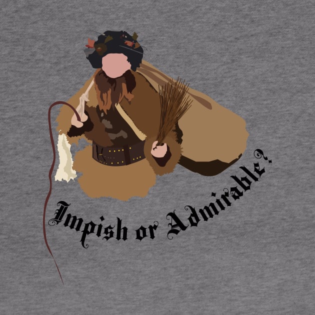 Dwight Schrute Impish or Admirable Belsnickel Art – The Office (black text) by Design Garden